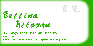 bettina milovan business card